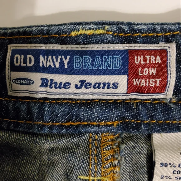 OLD NAVY BRAND BLUE JEANS ULTRA LOW WAIST MINI SKIRT SIZE 4 - Picture 6 of 8